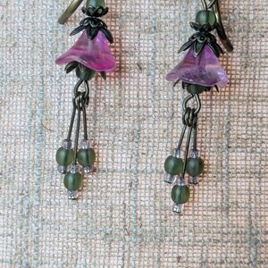 Elegant Floral Drop Earrings